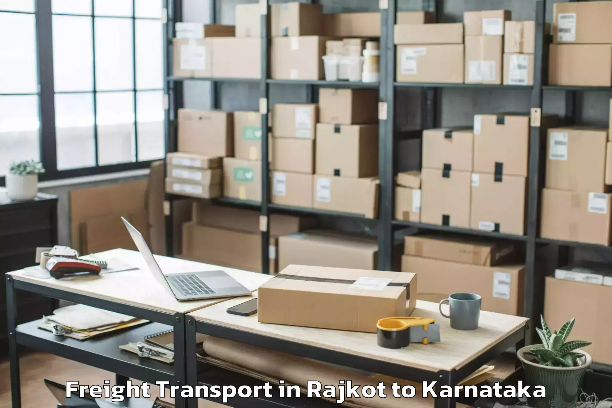 Affordable Rajkot to Mannaekhelli Freight Transport